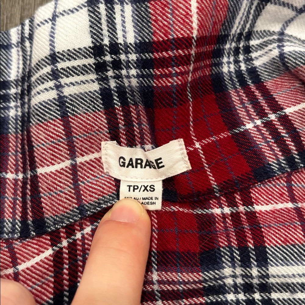 Garage Size XS/S Red Plaid Pajama Set - Picture 7 of 8
